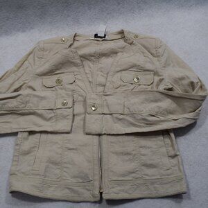 White House Black Market Women's Beige Jacket Size 6